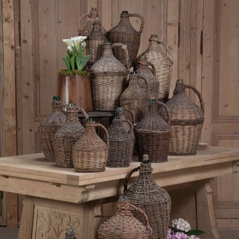 Vintage Wicker Demijohns