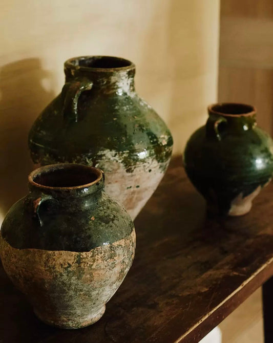 Vintage Turkish Olive Jar